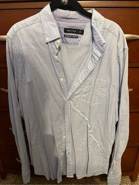 Nautica Light Blue Long-Sleeve Button-Down Shirt